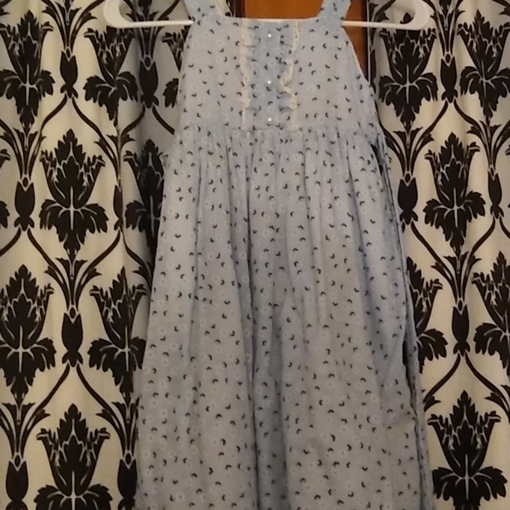 Blue dotted dress